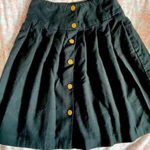 Goth Knee Length Black Skirt , Cosplay , Uniform